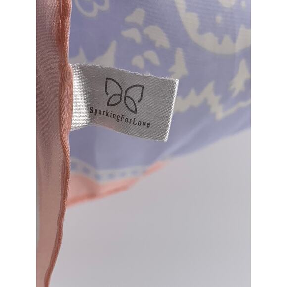 SPARKING FOR LOVE Women's Pink-Tan-White Paisley Printed Scarf - Picture 5 of 7